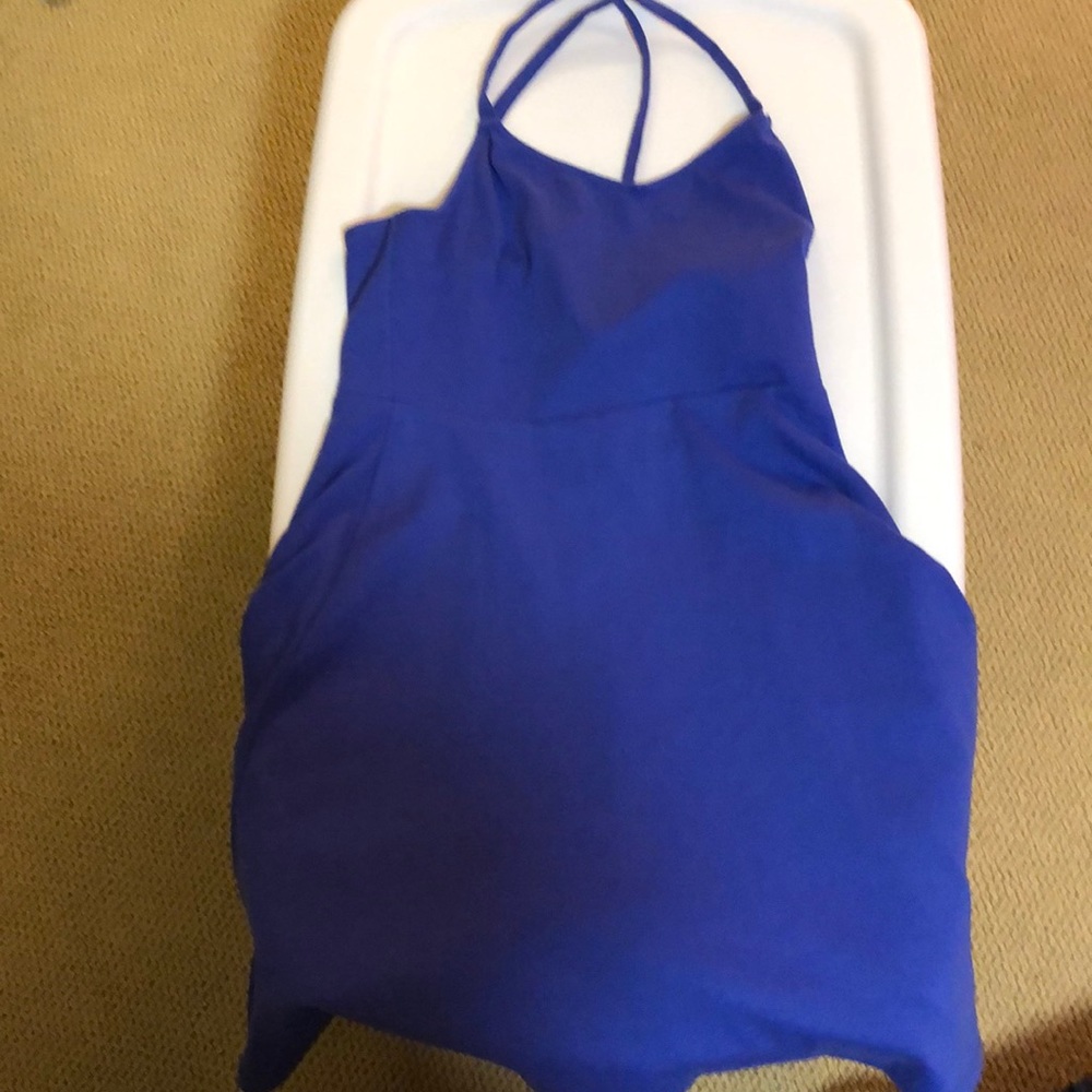 Blue cross back dress